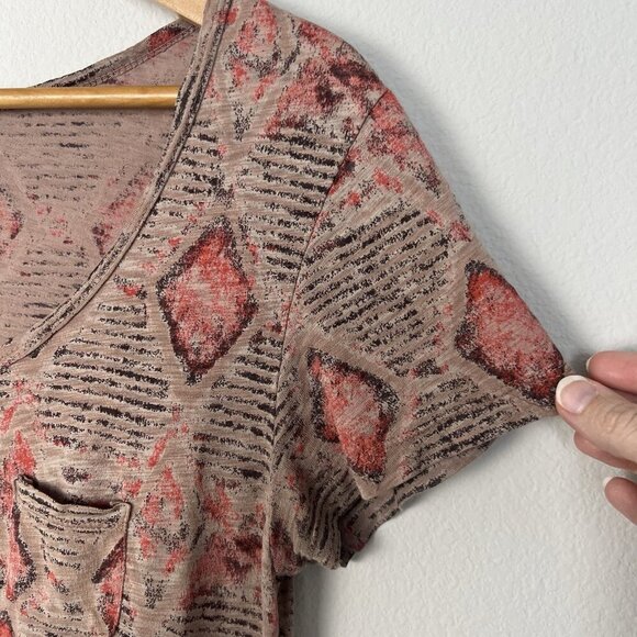 Fresh Produce Cotton Tunic Top Neutral Bohemian Casual Size Small - Picture 2 of 7